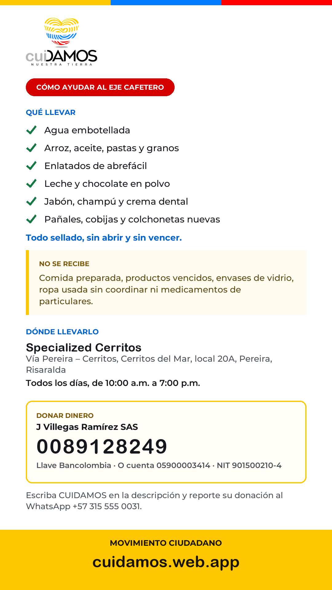 Pieza de cuiDAMOS con el resumen de la operación